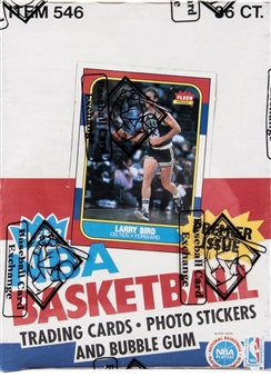 1986/87 Fleer Basketball Unopened Wax Box (36 Packs; BBCE Certified) Including One Pack With #57 Michael Jordan Showing On Top - One of the Finest that Steve Hart has Handled!